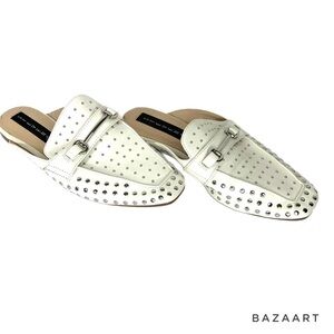 Steve By Steve Madden White Rilee Slip-on Mule Sz 8